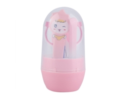 Kit De Herramientas Para El Cuidado Del Bebé, Plástico, 4 Piezas, Rosa, Higiene Y Limpieza.