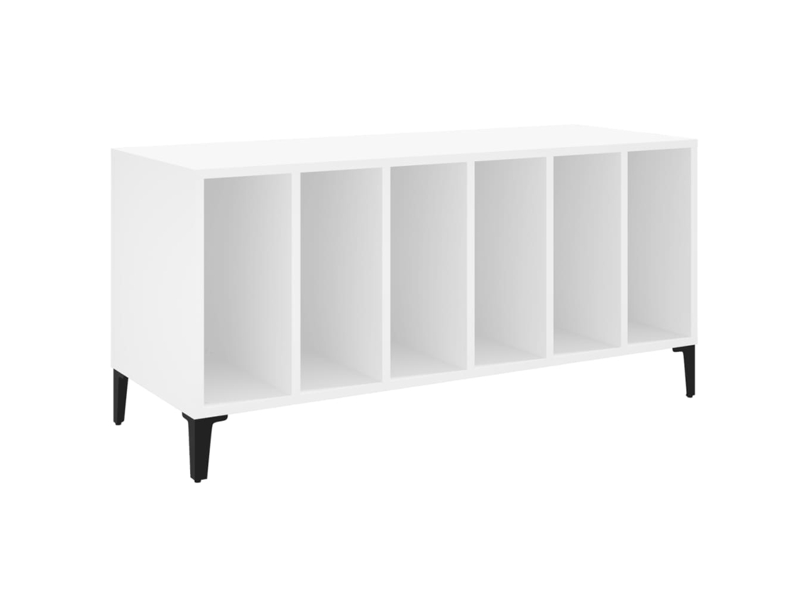 Mueble de discos MAISON EXCLUSIVE en madera blanca (100 x 38 x 48 cm)