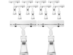 Juego de 24 clips transparentes Slowmoose para exhibir precios/letreros.