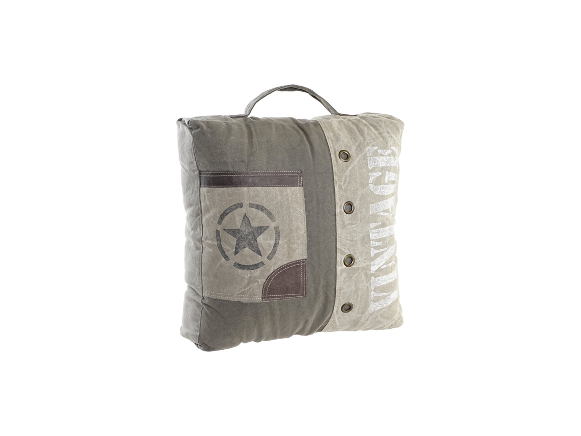 Cojin Suelo Algodon Piel Star Envejecido 50x14x50cm