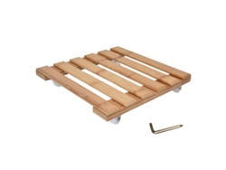 Soporte cuadrado para plantas Primerox con ruedas giratorias de 360° para macetas de 25x25 cm (sin marca)