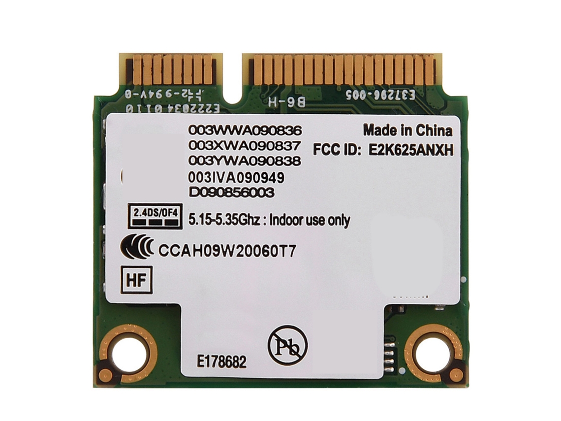 Tarjeta Wifi Mini Pci-e De Doble Banda 2.4g+5g Para Intel 6250 Wimax Dell Asus