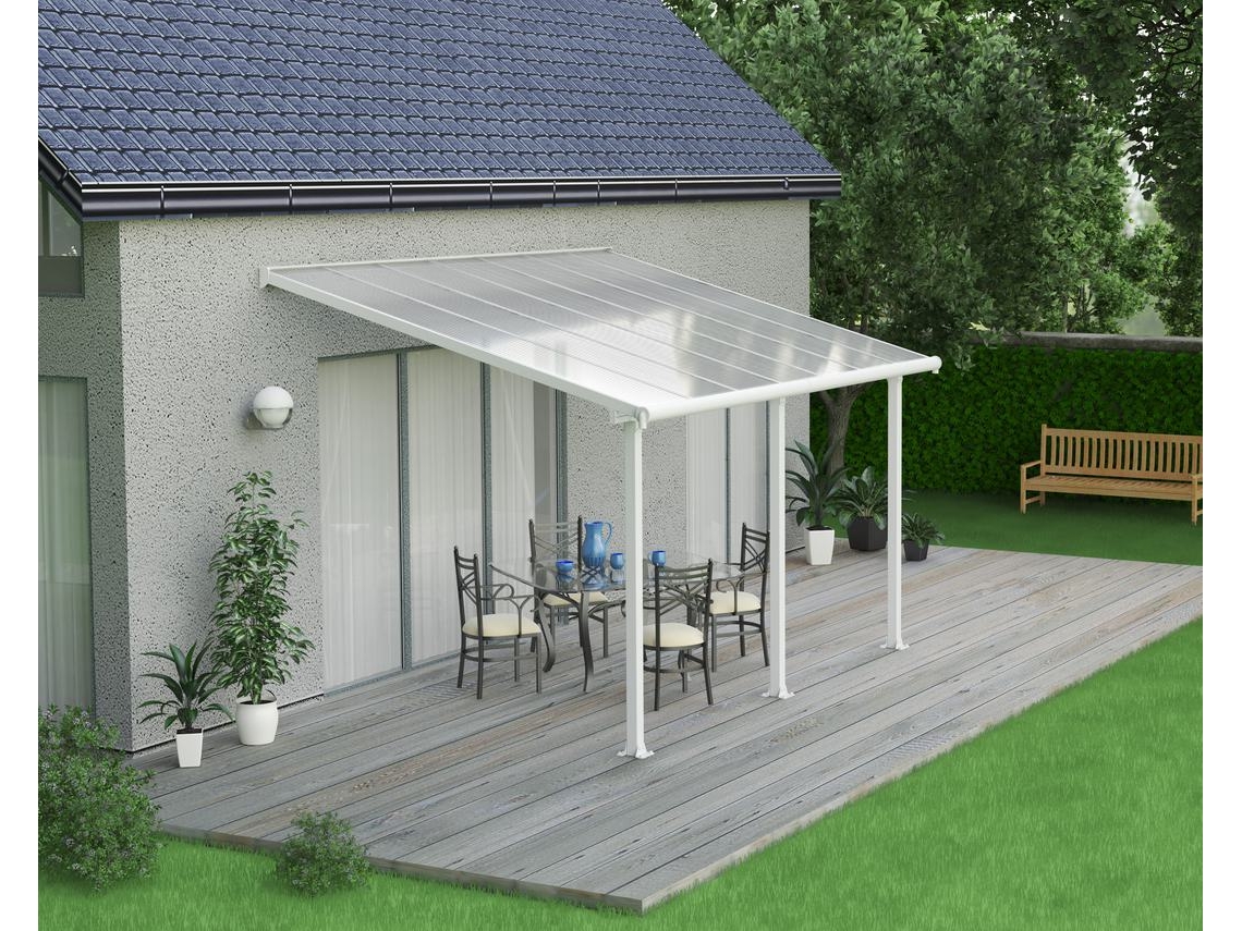 CANOPIA Pérgola Olympia Cobertor de Terraza de Aluminio 3X4,3 m Blanco