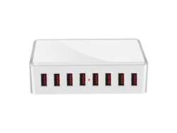 Cargador Usb Multipuerto Inteligente Con Panel De Visualización Digital, Soporte De Pared Para Huawei, Blanco*