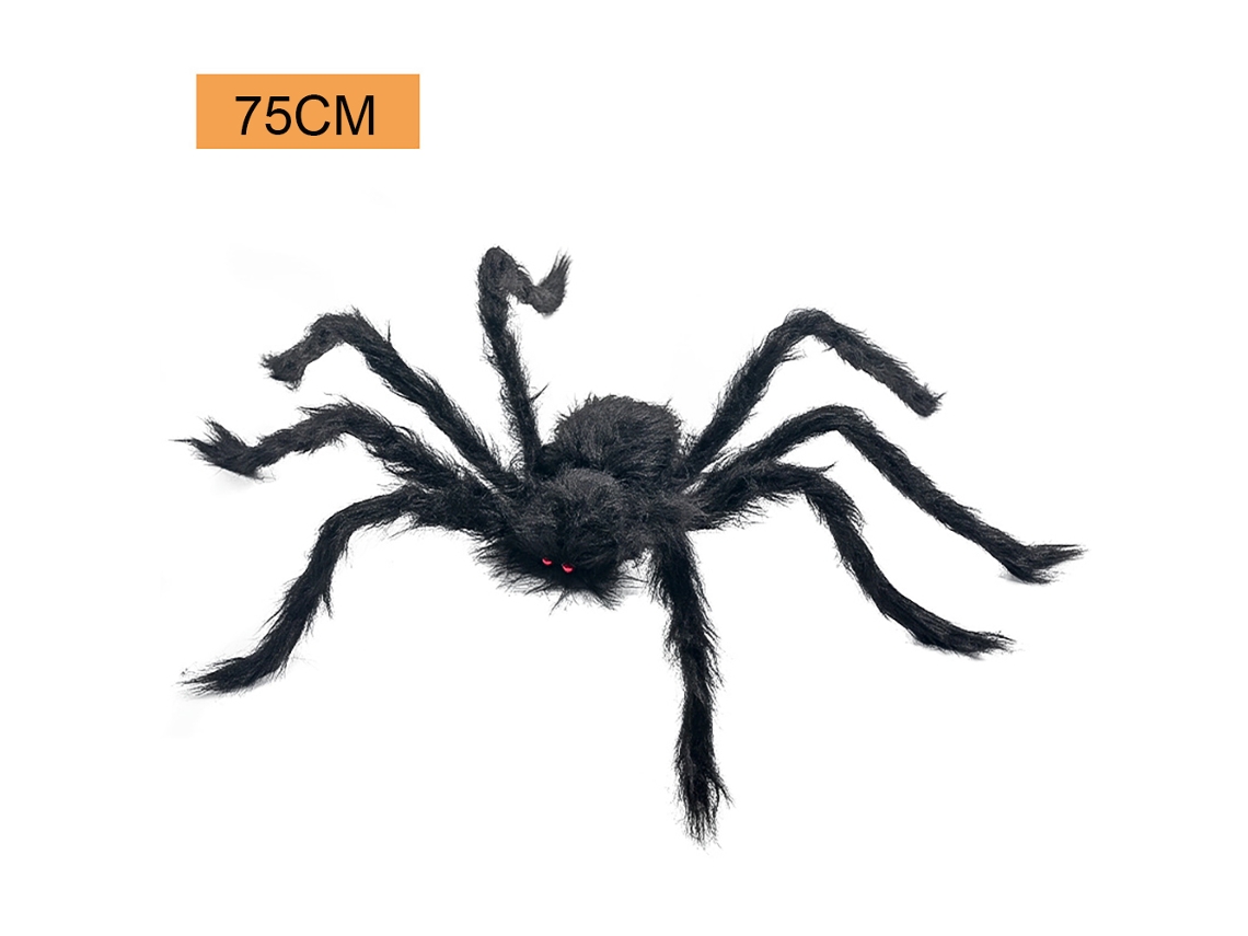 Araña negra gigante para Halloween, decoración de jardín gigante de 75 cm, Viewleaf