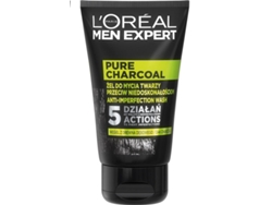 limpiador de L'Oreal Men Expert contra fallos de 100 ml de carbón puro