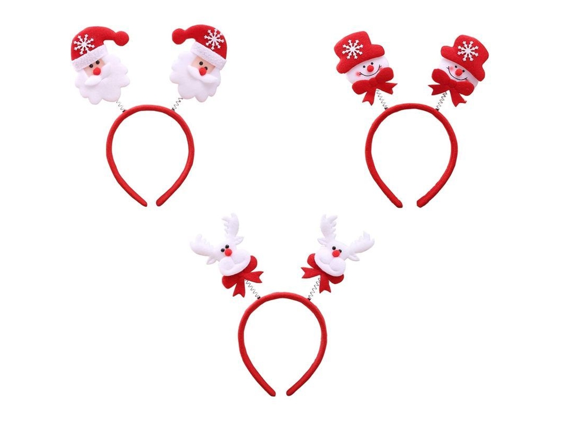 3 Tiaras Navideñas Preciosas, Adornos Para Fiestas Navideñas, Accesorios Para Adultos Y Niños.