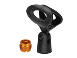 Clip Universal Para Micrófono Jd-06 Con Adaptador De Tornillo Macho De 5/8" A Hembra De 3/8".