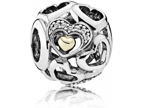 Charm PANDORA Corazones (Plata - Plateado - Talla Única)
