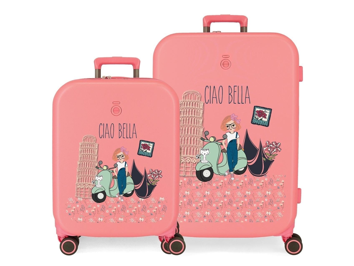 Conjunto de Maletas de Viaje ENSO Ciao Bella Rosa (55-70cm)