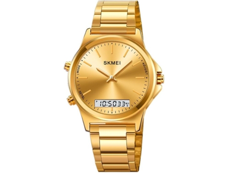 VEANXIN Relojes de pulsera digitales redondos multifuncionales-Oro