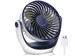 Ventilador de escritorio USB con fuerte flujo de aire y funcionamiento silencioso. Velocidad del ventilador de enfriamiento del portátil. Cabezal ajustable 360 grados. Gusshious
