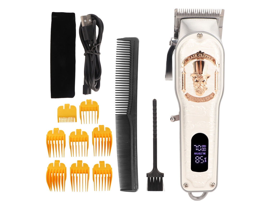 Triturador Elétrico De Cabelo Com Lâminas De Aço Inoxidável Potente Recarregável Para Casa E Salão