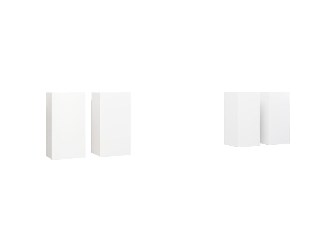 Mueble TV 4 Piezas 30,5x30x60 cm Derivados de Madera Blanco MAISON EXCLUSIVE