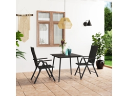 Juego de comedor de jardín de 3 piezas DKD Home Decor en negro
