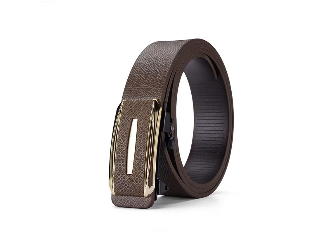 Cinturón de piel sintética para hombre Yuysan, longitud 130 cm, Wy15 - Color café