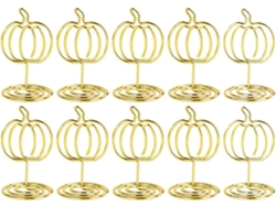 Portanúmeros de mesa, marcos de fotos de mesa con forma de calabaza | 10 unidades con sujetadores Vayotoy