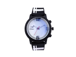 Reloj De Pulsera Unisex De Cuarzo Con Correa De Silicona Para Deportes Al Aire Libre P04-1 Blanco