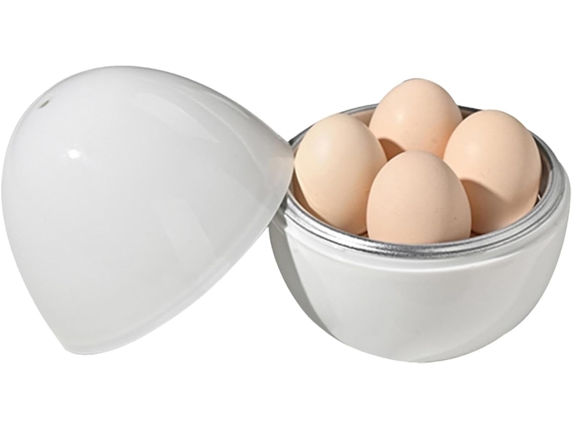 Set De 4 Cocinadores De Huevos De Aluminio Para Microondas, Portatiles, Ligeros, Para Huevos Cocidos Y Fritos, Ayuda Rapida En La Cocina