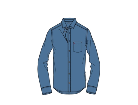 Camisa de Hombre NAPAPIJRI Larga Wilkins Azul (2XL)