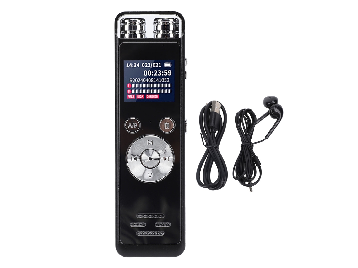 Grabadora De Voz Digital Con Reducción De Ruido, 3072 Kbps, 32 Gb, Reproductor Mp3 Portátil Para Clases, Reuniones Y Entrevistas.