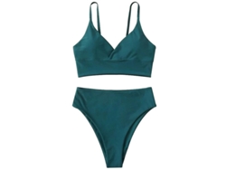 2026-traje De Bikini Para Mujer De Color Sólido Triangular Sexy Con Copas Removibles