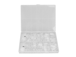 Uñas postizas transparentes semimate ultrafinas Rebe-504 para uso en salón y en casa - Tipo 12
