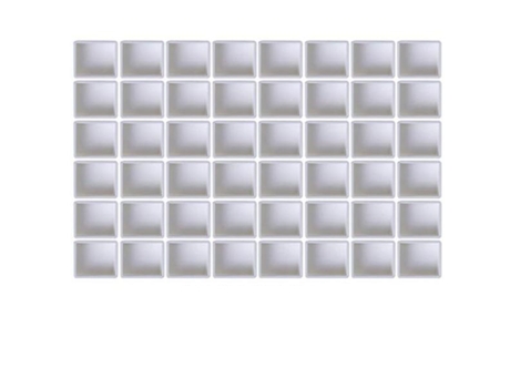 Vacío completo / mitad blanco mitad de bandejas de pintura de acuarela de plástico cuadrícula paletas de artistas de mitad de bandeja - 6 piezas48 ...