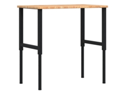 Maison Exclusive - Banco De Trabajo Rectangular Madera Maciza 100x60x(71,5-98) Cm