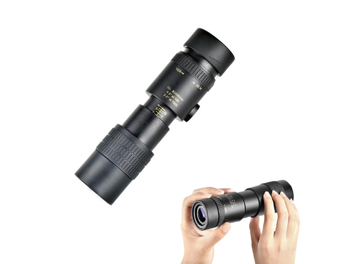 KOFIHETY Telescopio militar con trípode robusto, 10-300x40 mm, ideal para exteriores, con soporte para smartphone de alineación rápida y lente de prisma BAK4 p