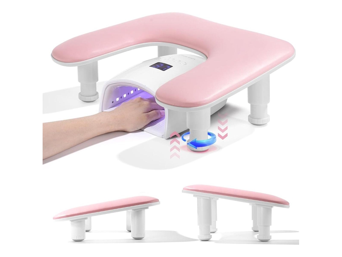(rosa) Apoyabrazos De Uñas Ajustables E Inclinables Para Mayor Comodidad Y Suavidad.