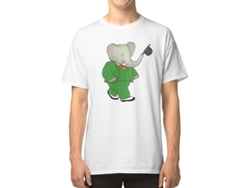 Camiseta De Babar El Elefante - 100% Algodón Preencogido - Estilo Clásico Y Cómodo