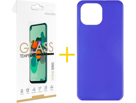 Kit Funda + Protector de Pantalla Apple iPhone 13 Pro Max SKYHE Liso 3 Azul