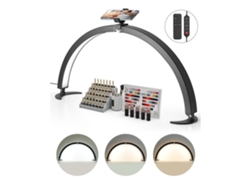 Lámpara de mesa LED plegable de 40 W con luz uniforme, soporte para teléfono móvil y Tekmaquinas