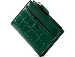 Cartera de mujer con estampado de piedras - Monedero delgado y elegante - Verde