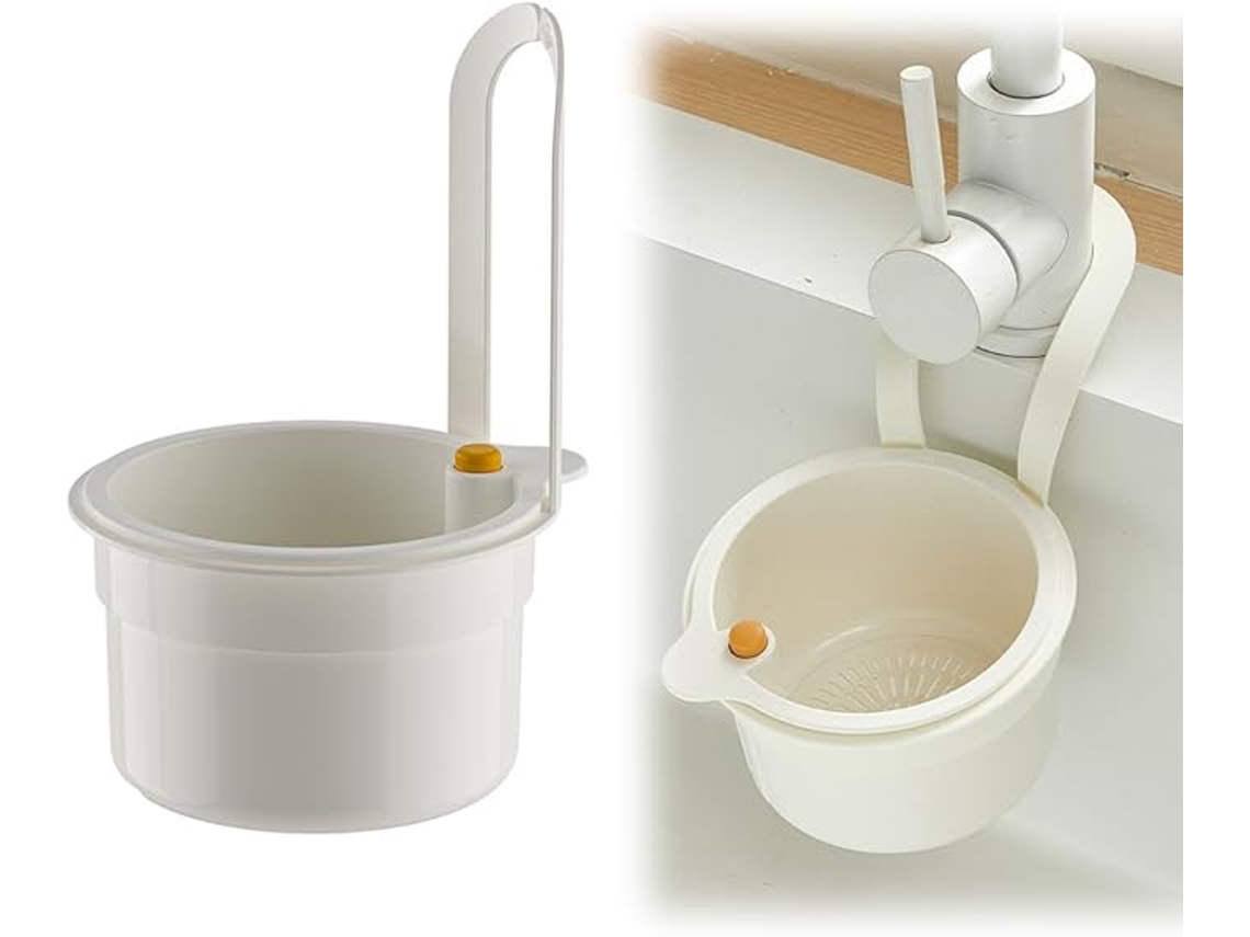 Cesta De Filtro Colgante Blanca Para El Desagüe Del Fregadero De La Cocina