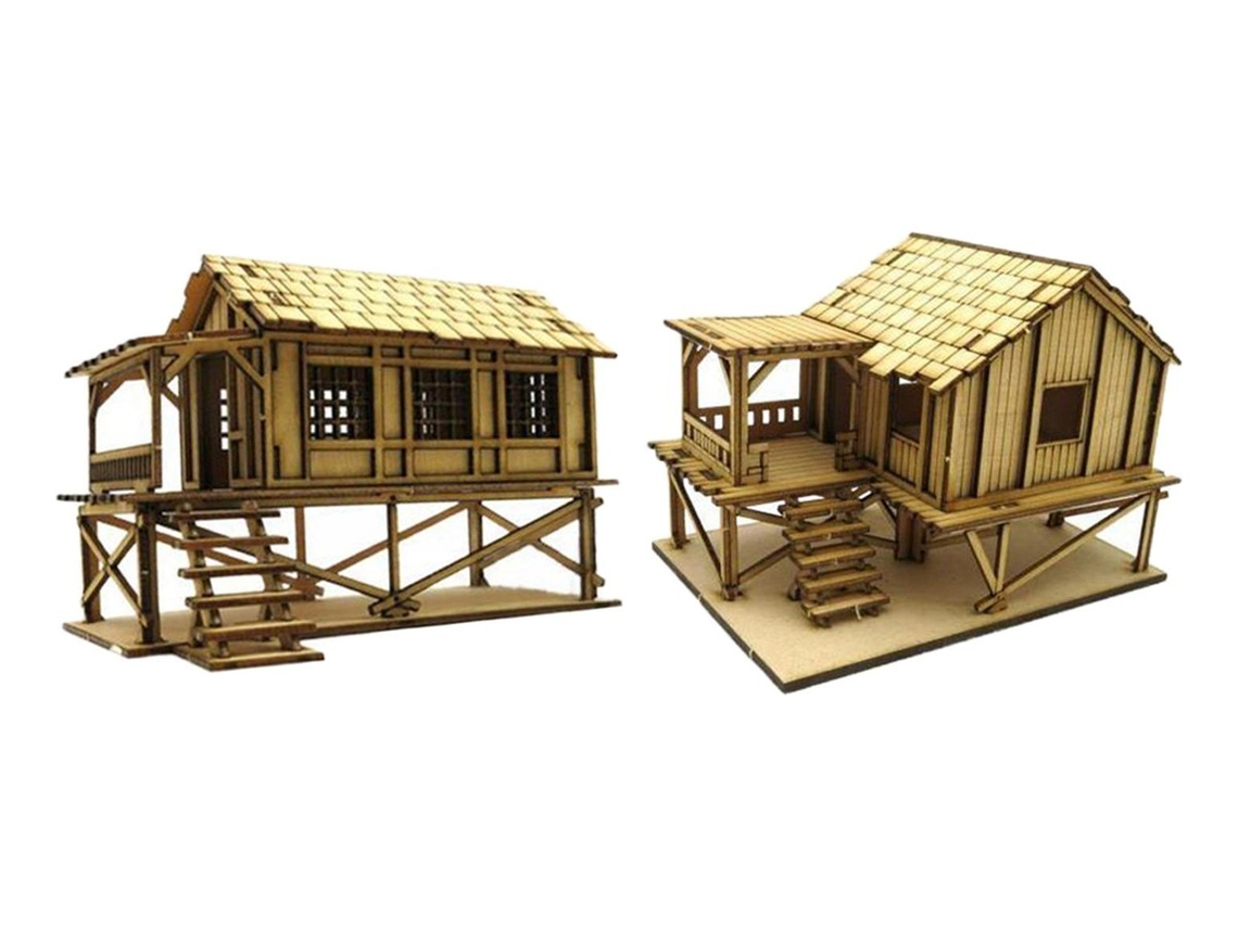 Rompecabezas de madera 3D 1/72 Cabaña de madera para niños Slowmoose