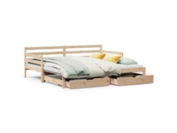 Maison Exclusive - Sofá Cama Nido Con Cajones Sin Colchón 90x200 Cm