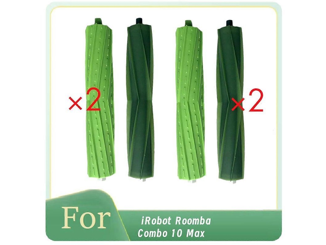 2 Pares De Cepillos Principales Para Irobot Roomba Combo 10 Max Con Diseño De Doble Protección.