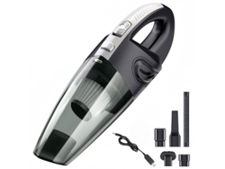 Aspiradora inalámbrica para coche Yunzii de 120 W con USB y acabado mate (doble uso: coche y hogar, para sólidos y líquidos, negra y roja)