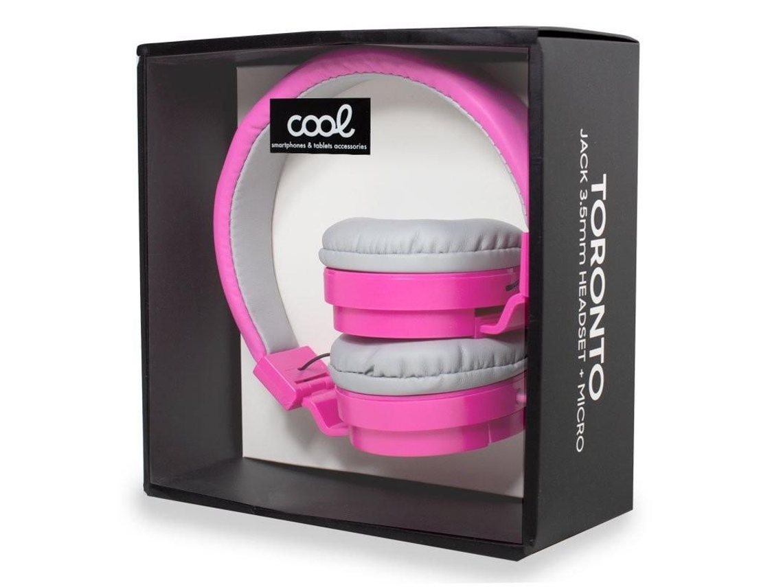 Auriculares Jack de 3,5 mm Cool Toronto con auriculares Micro Pink