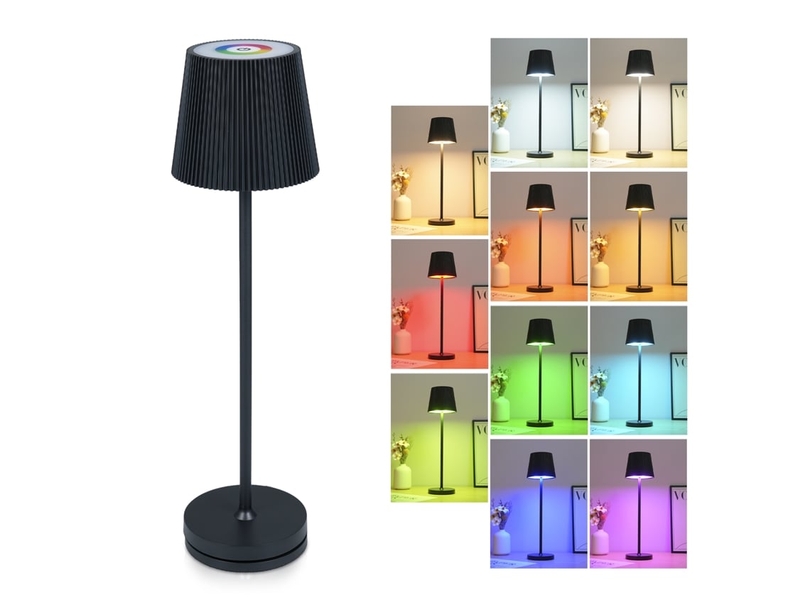2026-lámpara De Escritorio Recargable Con Textura Metalica, Luz Ambiente Rgb, Ajuste Deslizante Y Batería 4000mah