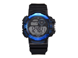 Reloj Digital Para Hombre, Estilo Estudiantil, Informal, Correa De Silicona, Resistente Al Agua, Azul.