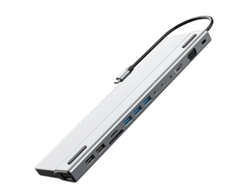 Adaptador multipuerto USB C Hub 12 en 1 para dos pantallas, adaptador múltiple USB C Hub, puertos USB HDMI 4K, audio de 3,5 mm, PD, 100 W, SD, Bestvite