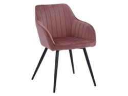 Cadeira HAPPY GARDEN Bertille Rosa (Veludo - Rosa 43 x 58 x 83.5 cm cm)