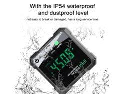Inclinómetro Digital Portátil Ip54 De 4*90° Con Pantalla Lcd Retroiluminada Y Función De Retención De Datos.