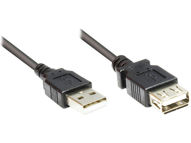 Cable USB ALCASA (USB - 5 m - Negro)