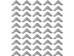 Juego de 40 protectores de esquina de metal plateado para álbumes de fotos - Duraderos - Ideales para decoración DIY - GOKOCO