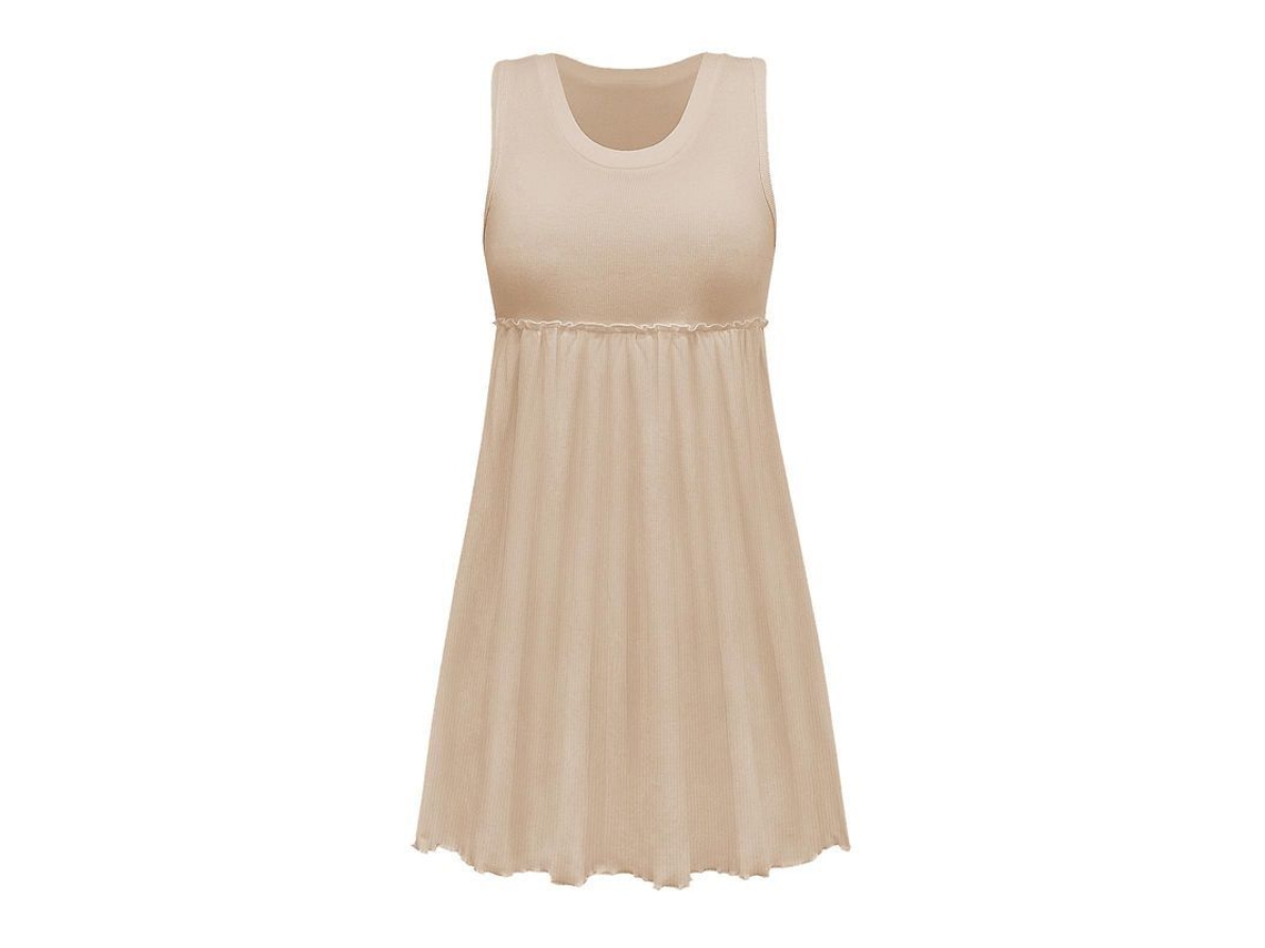 2026-vestido Largo Sin Mangas De Cuello Redondo Para Mujer Estilo Casual De Tela Suave Y Transpirable