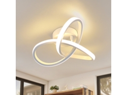 Lámpara de techo LED blanca moderna, 3000 K, blanco cálido, para pasillo, 17 W, diseño geométrico pequeño, para dormitorio, sala de estar, cocina, Nettlife